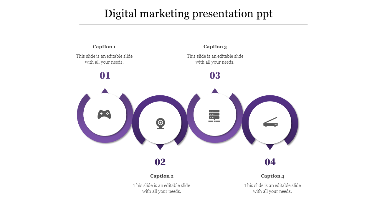 digital marketing presentation ppt-Purple